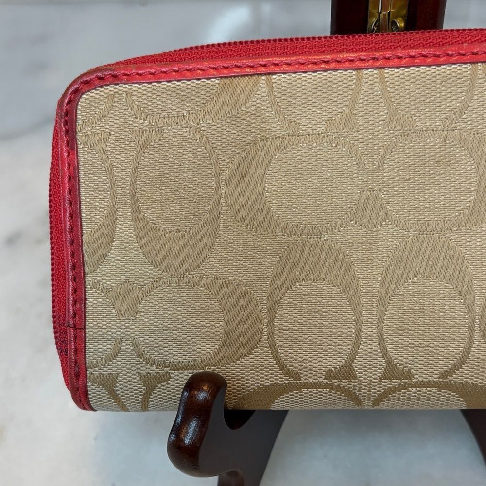 Coach Wristlet Y2K Wallet Jacquard Signature Logo Neon Leather Wristlet Wallet - Picture 6 of 16